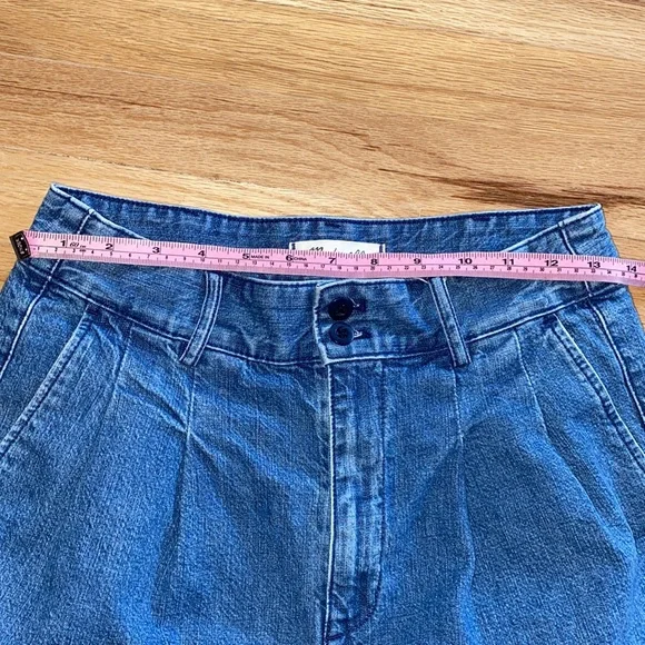 Madewell Wide Leg Cropped Jeans in Medium Blue - Picture 7 of 7